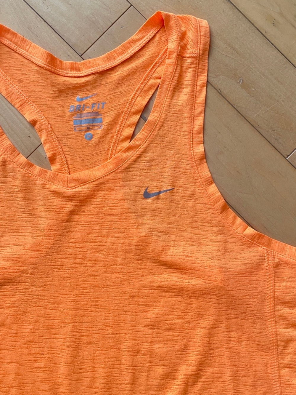 Nike Women’s Orange Performance Racerback Tank - Picture 2 of 3